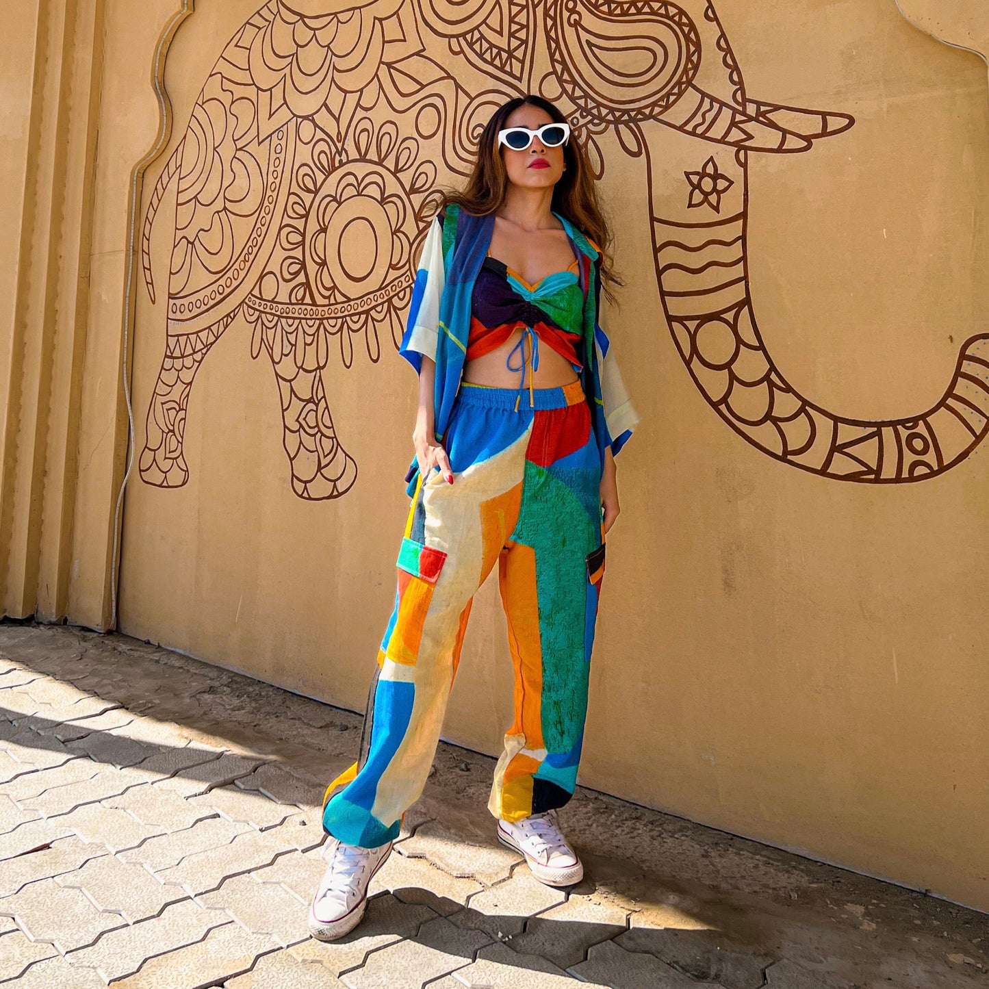 Yellow Cubist Shirt - Abstract Print