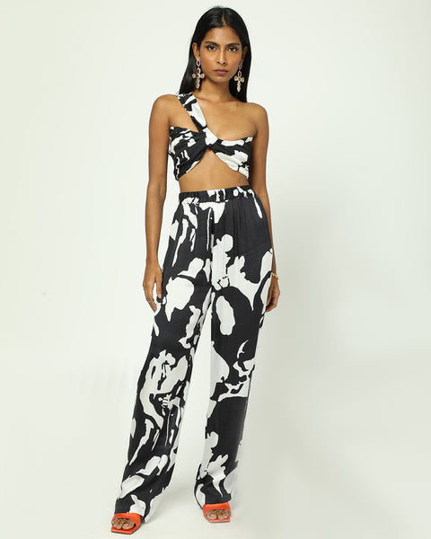 London Straight Pant - Abstract Print