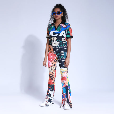 Short Sleeve T-shirt - Tropical Print