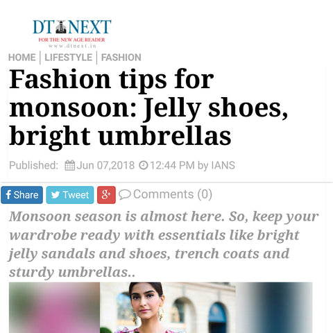 DT NEXT - JELLY SHOES, BRIGHT UMBRELLAS: FASHION TIPS FOR MONSOON
