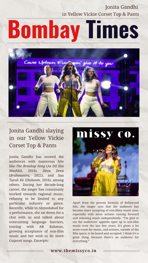 Jonita Gandhi's Live Performance | Wearing Missy Co.