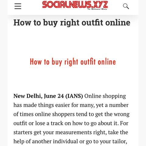SOCIAL NEWS. XYZ - HOW TO BUY THE RIGHT OUTFIT ONLINE