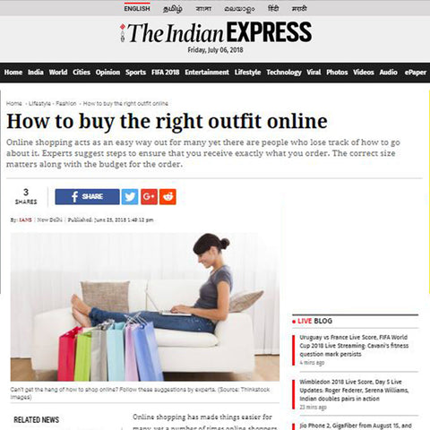 THE INDIAN EXPRESS - HOW TO BUY THE RIGHT OUTFIT ONLINE