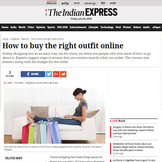 THE INDIAN EXPRESS - HOW TO BUY THE RIGHT OUTFIT ONLINE