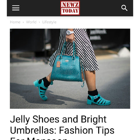 NEWZ TODAY - JELLY SHOES, BRIGHT UMBRELLAS: FASHION TIPS FOR MONSOON