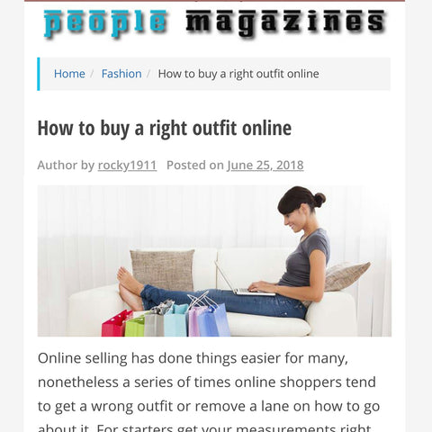 PEOPLE MAGAZINES - HOW TO BUY THE RIGHT OUTFIT ONLINE