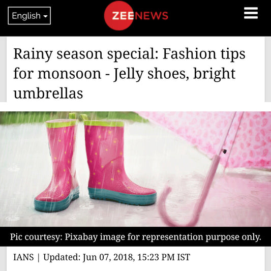 ZEE NEWS - JELLY SHOES, BRIGHT UMBRELLAS: FASHION TIPS FOR MONSOON