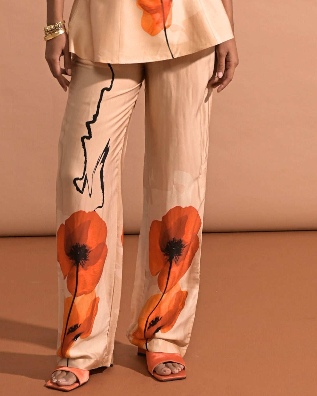 Marina Straight Pants Beige