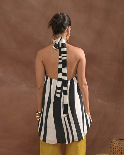 Zebra Halter Top