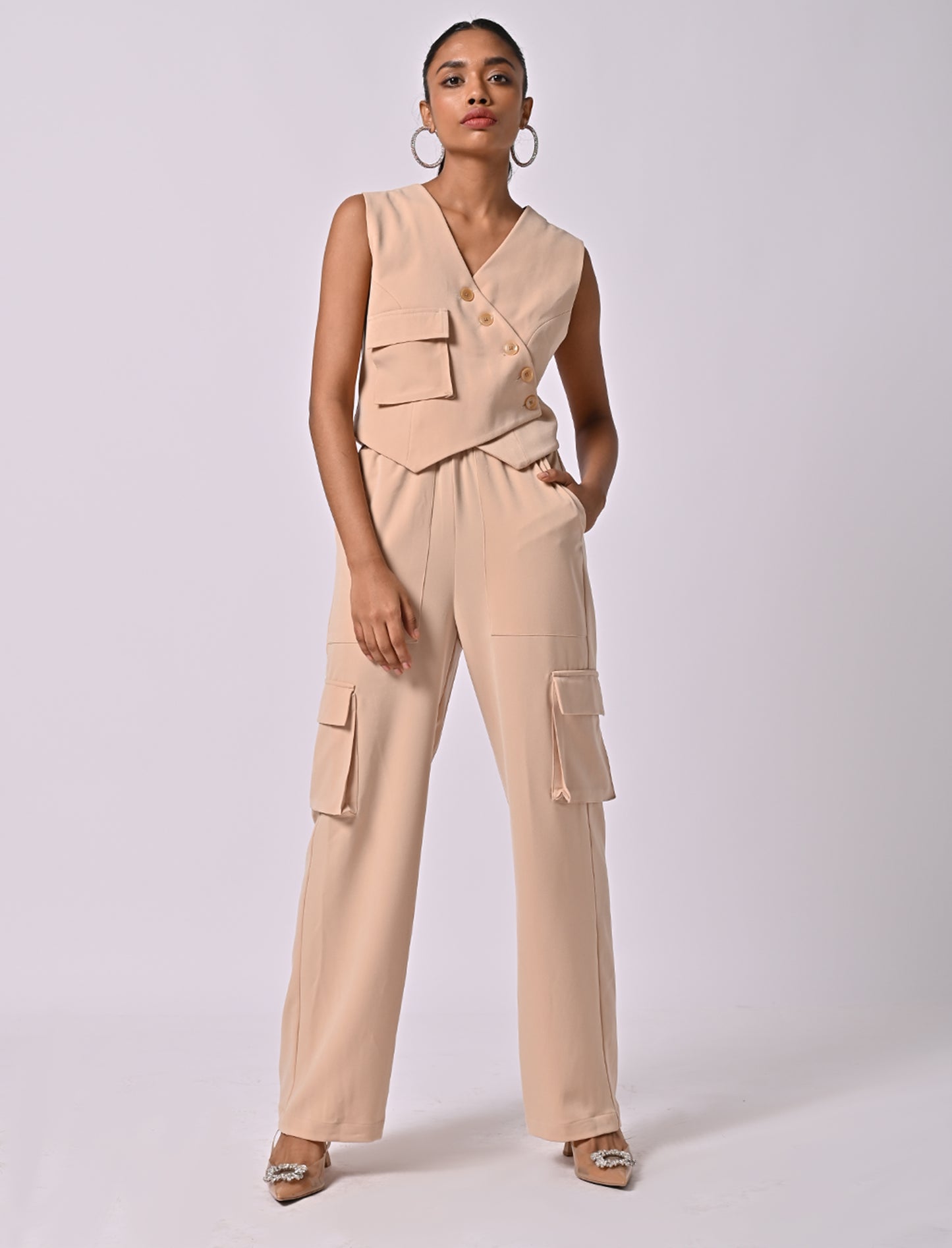 Camilla Beige Co-ord Set