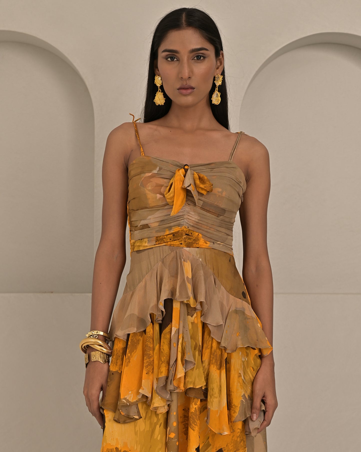 Palak Tiwari in Ambros Yellow Dress