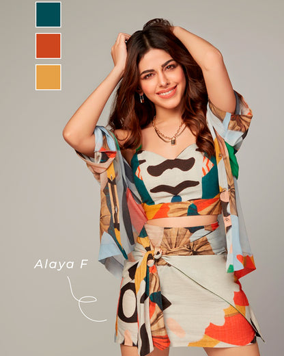 Alaya F in Eyes On You Co-ord Set (Crop Top & Skirt)