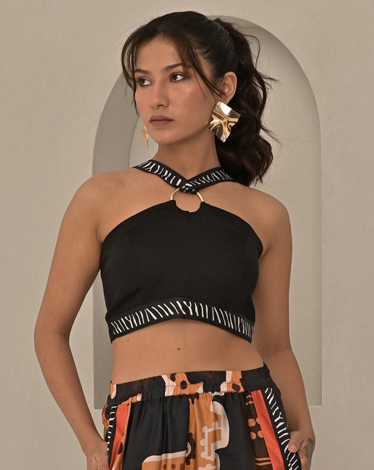 Tribal Halter Crop Top