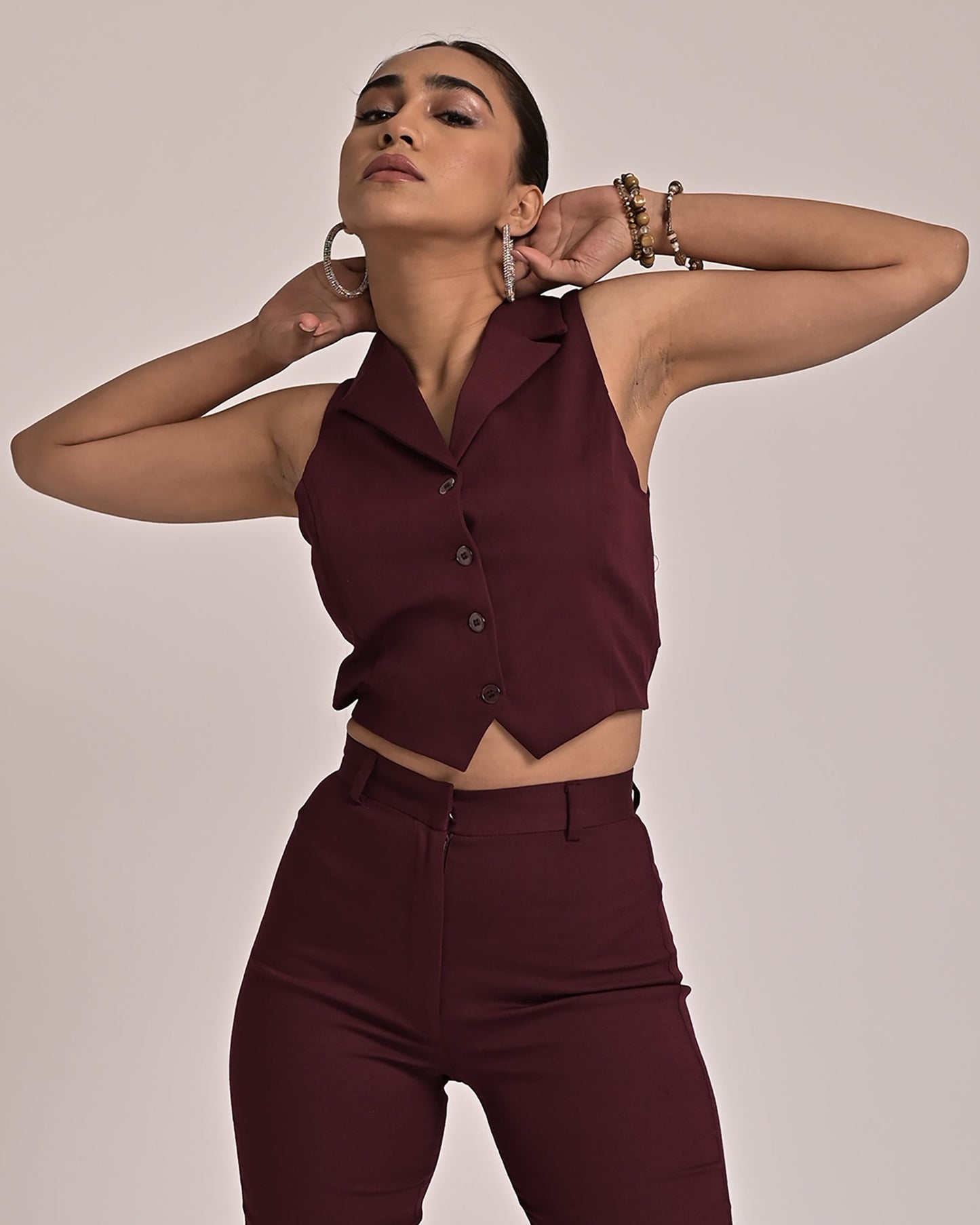 Gabby Burgundy Waistcoat