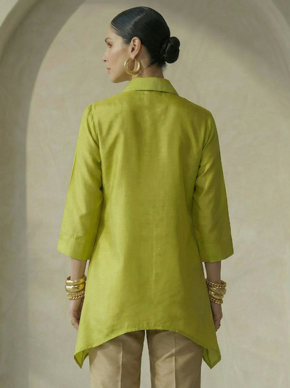 Keya Lime Embroidered Shirt