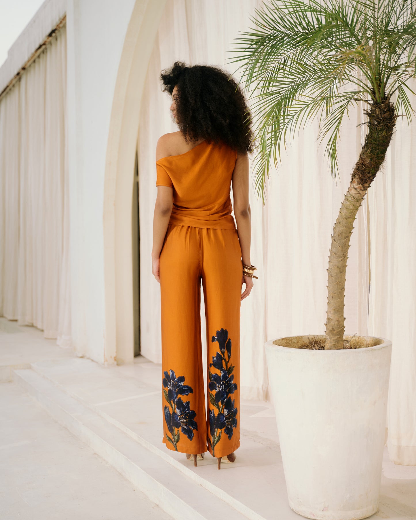 Orange Valerie Top & Pant Co-Ord Set