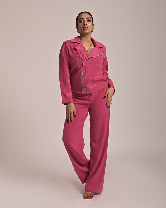 Candice Pink Blazer & Pant Set