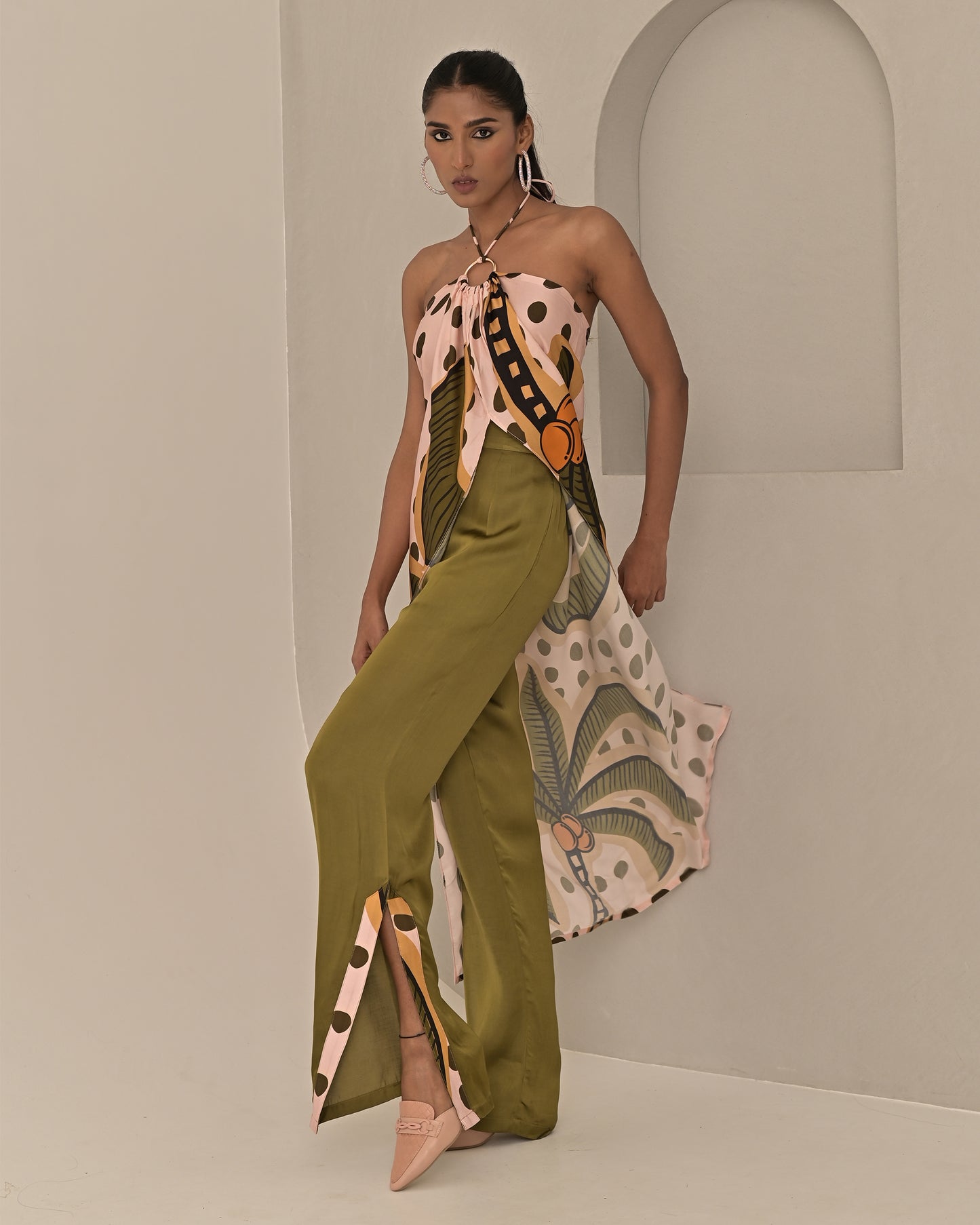 Palm Long Top and Pants Co-ord Set