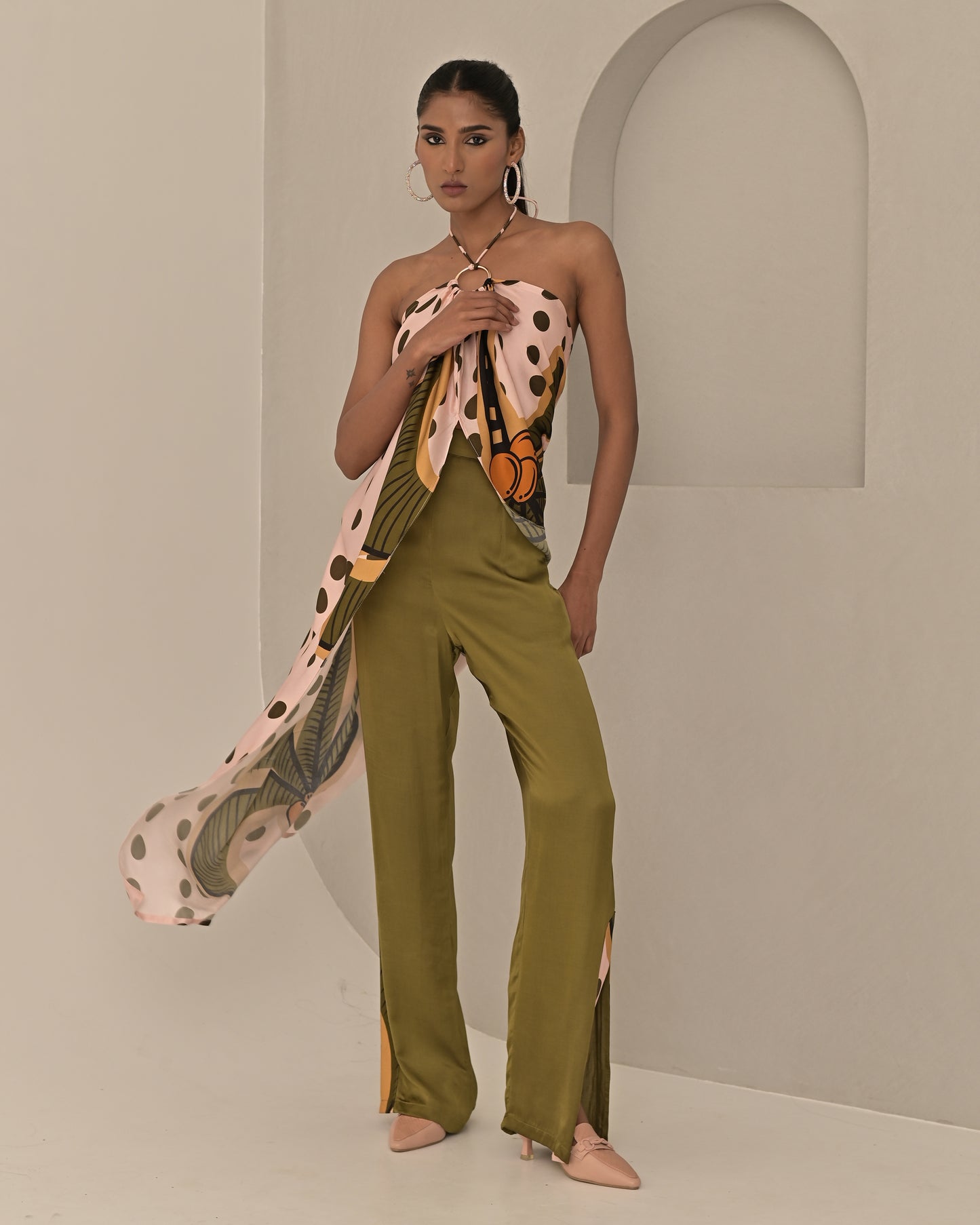 Palm Long Top and Pants Co-ord Set