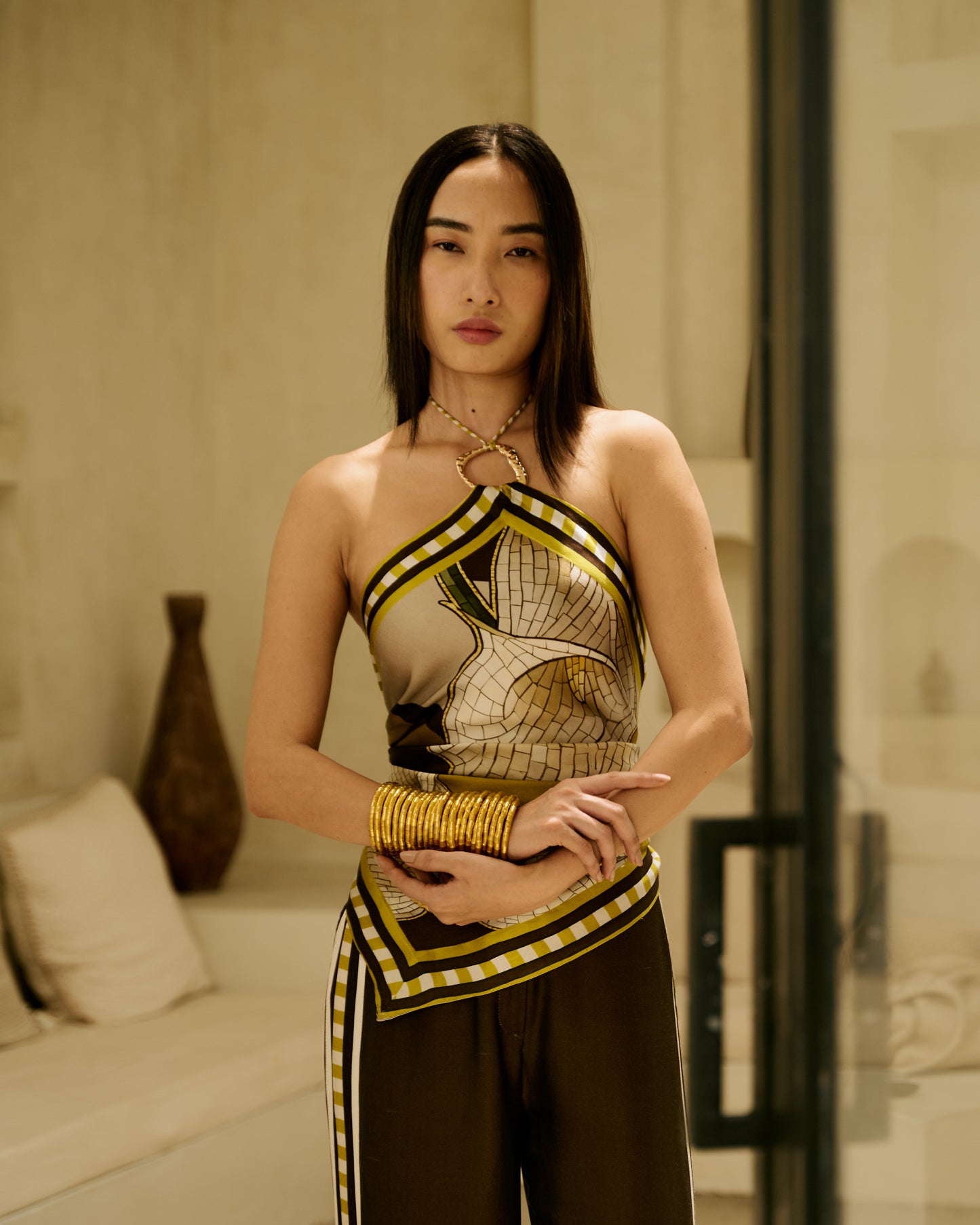 Terra Scarf Top & Pant Co-Ord Set