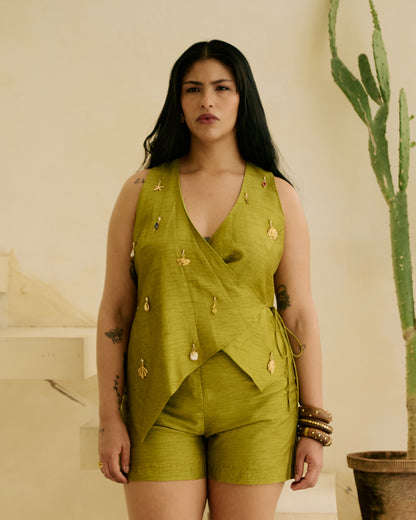Green Charm Shorts