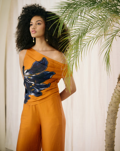 Orange Valerie Top & Pant Co-Ord Set