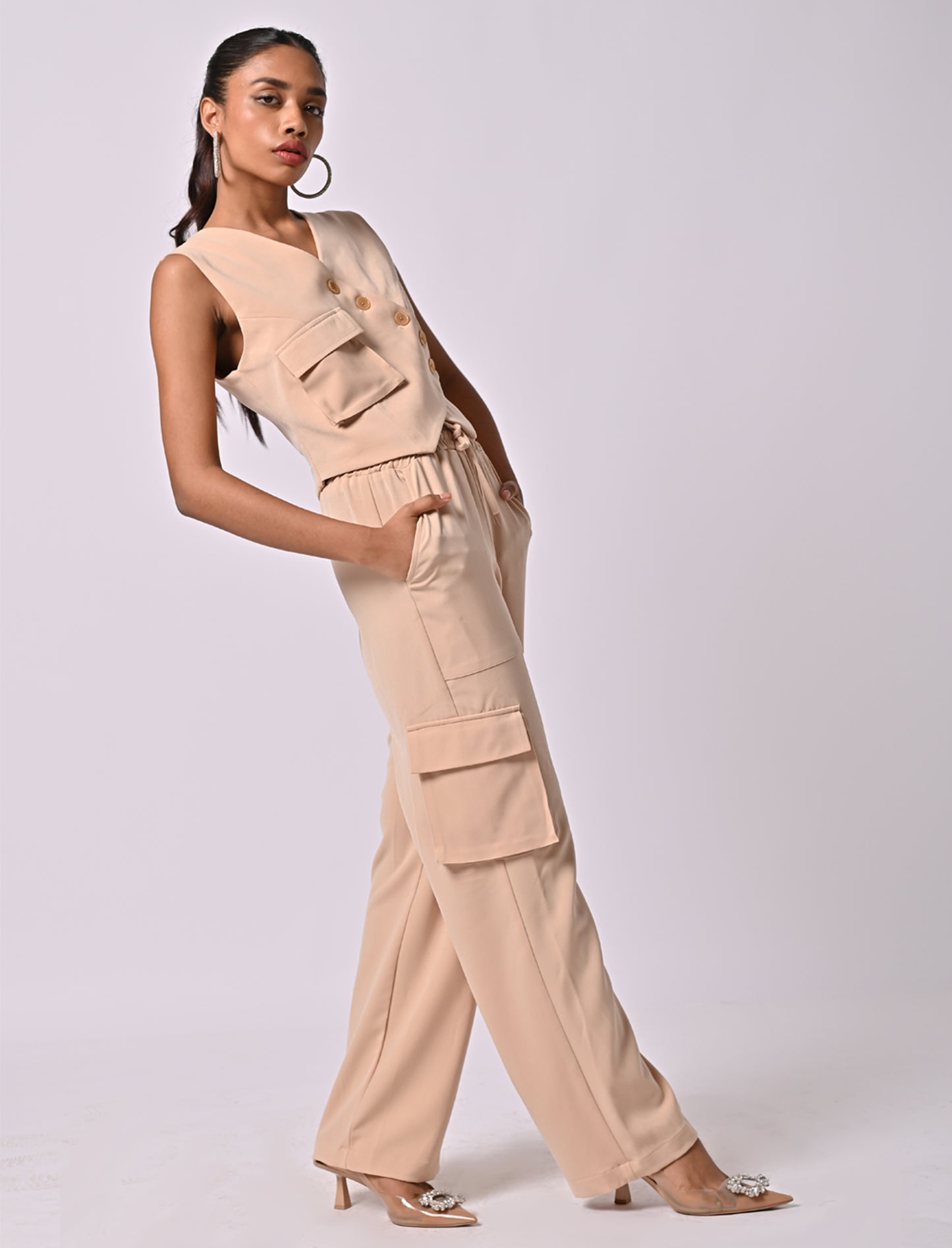 Camilla Beige Co-ord Set