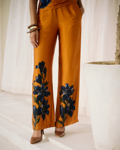 Orange Valerie Top & Pant Co-Ord Set