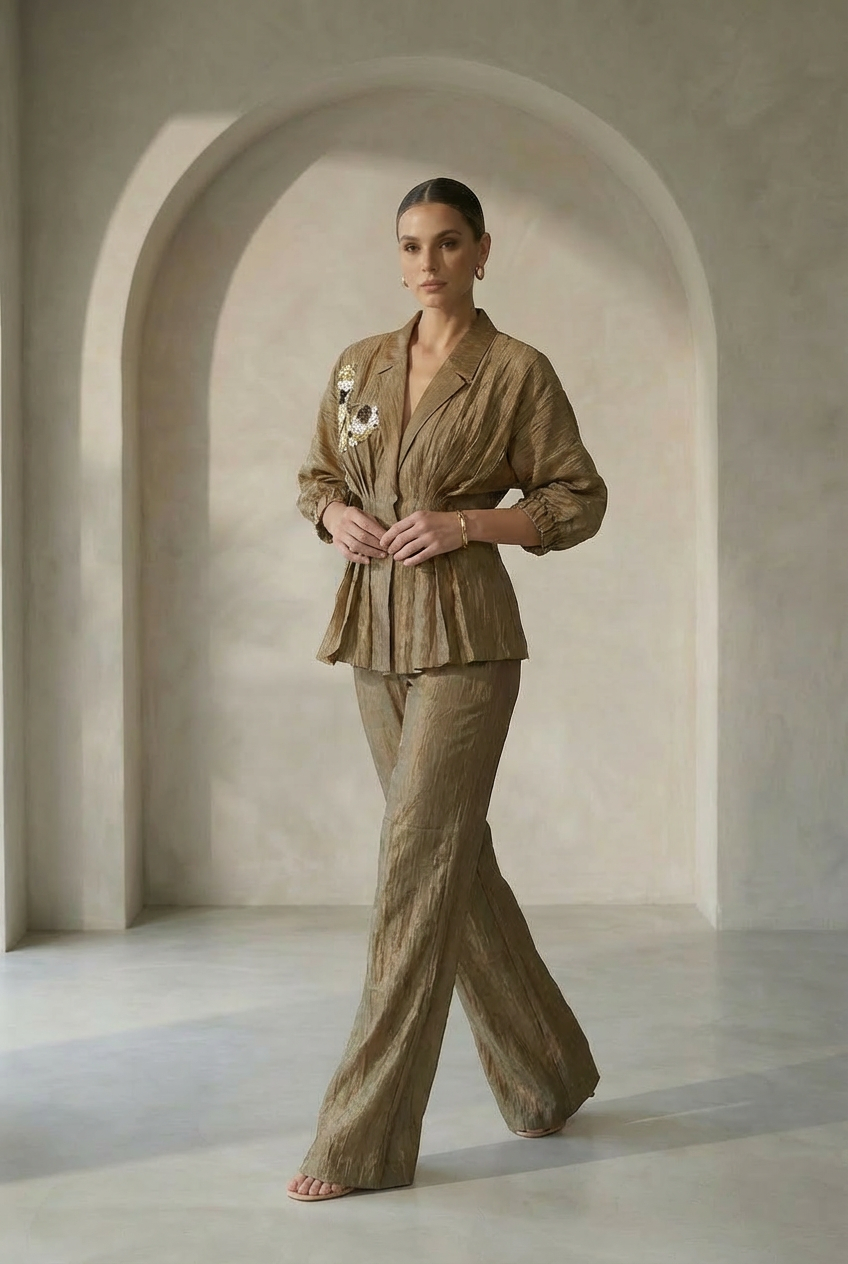 Seher & Inaya Gold Co-ord Set