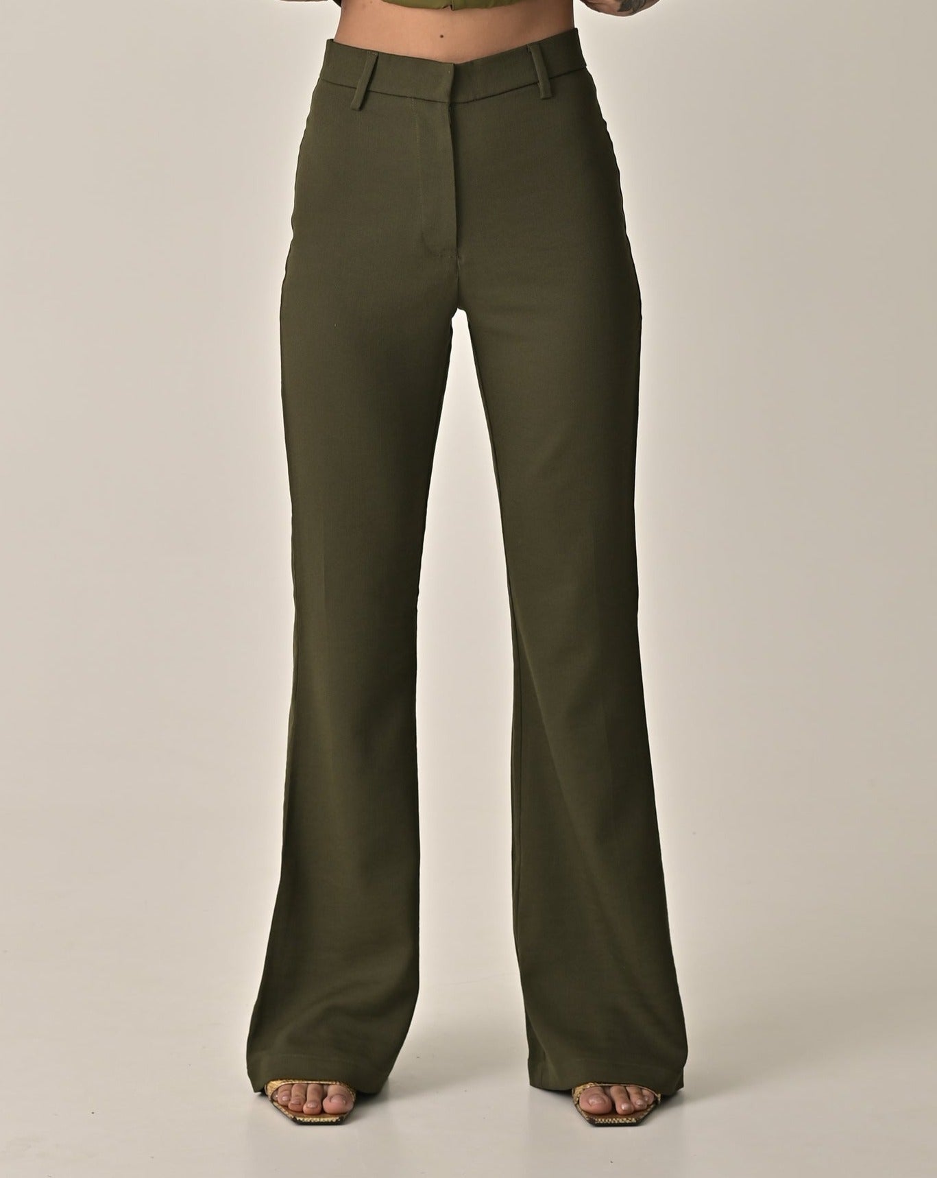 Abby Olive Green Formal Pant