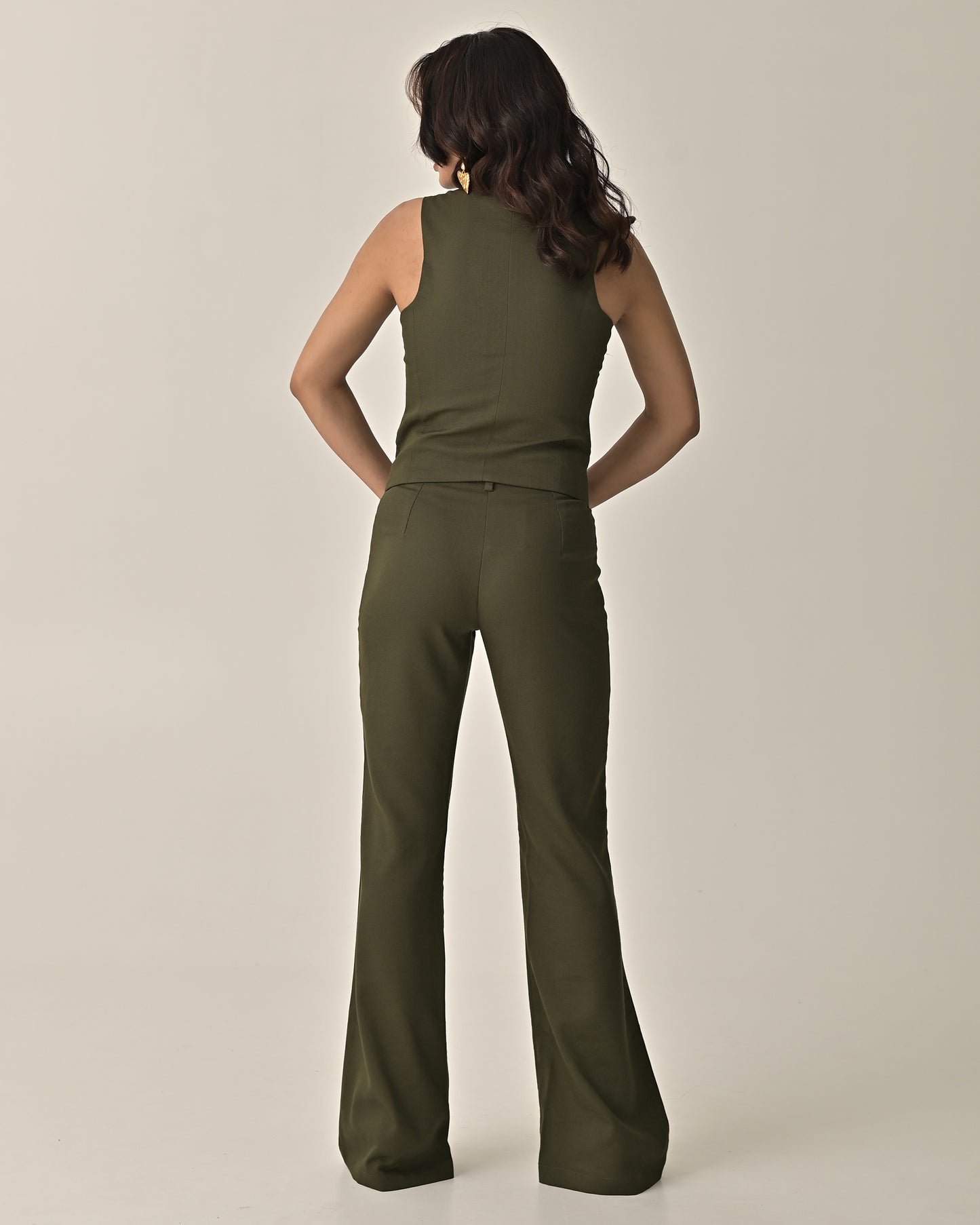 Abby Olive Green Formal Pant