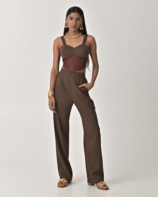 Hazel Brown Straight Pant