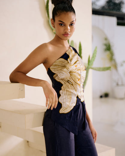 Blue Viola Top Co-ord