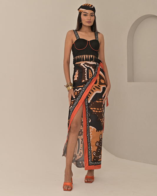Tribal Wrap Skirt