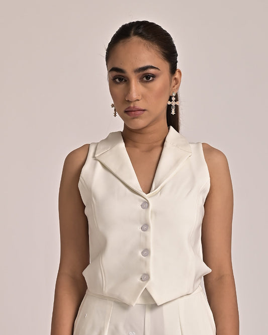 Gabby White Waistcoat