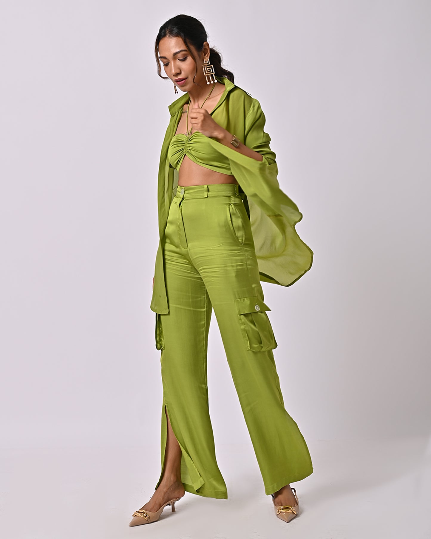 Koko Green Straight Pants