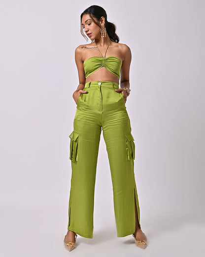 Koko Green Straight Pants