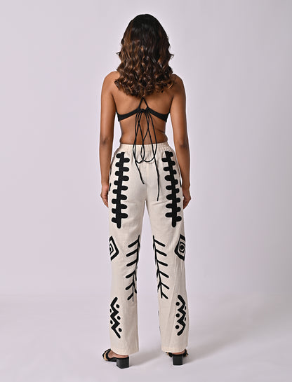 Doodle Embroidered Pant