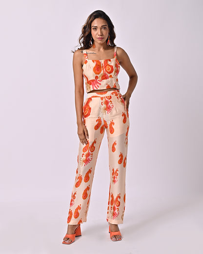 Peach Ikat Pant