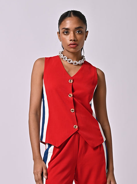 Isabel Red Waistcoat