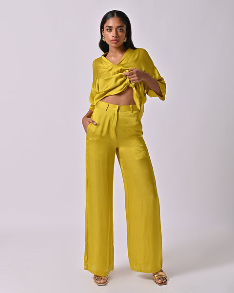 Victoria Yellow Straight Pants