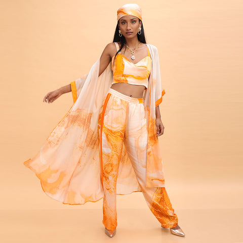 Orange Candy Cape - Abstract Print