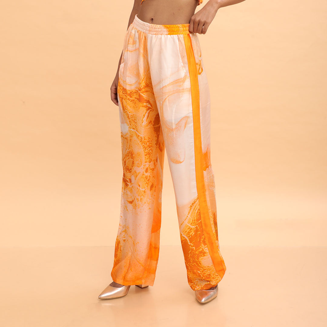 Orange Candy Pant - Abstract Print