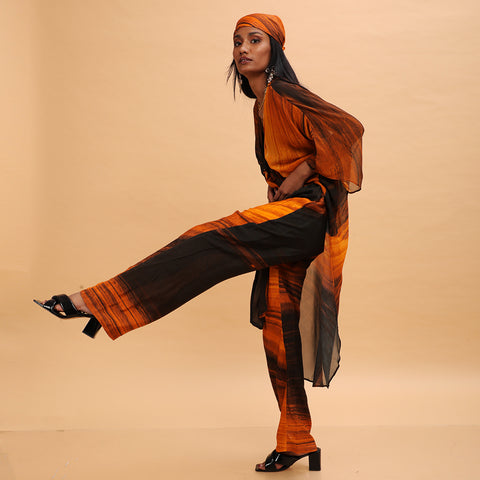 Orange GC Pant - Abstract Print