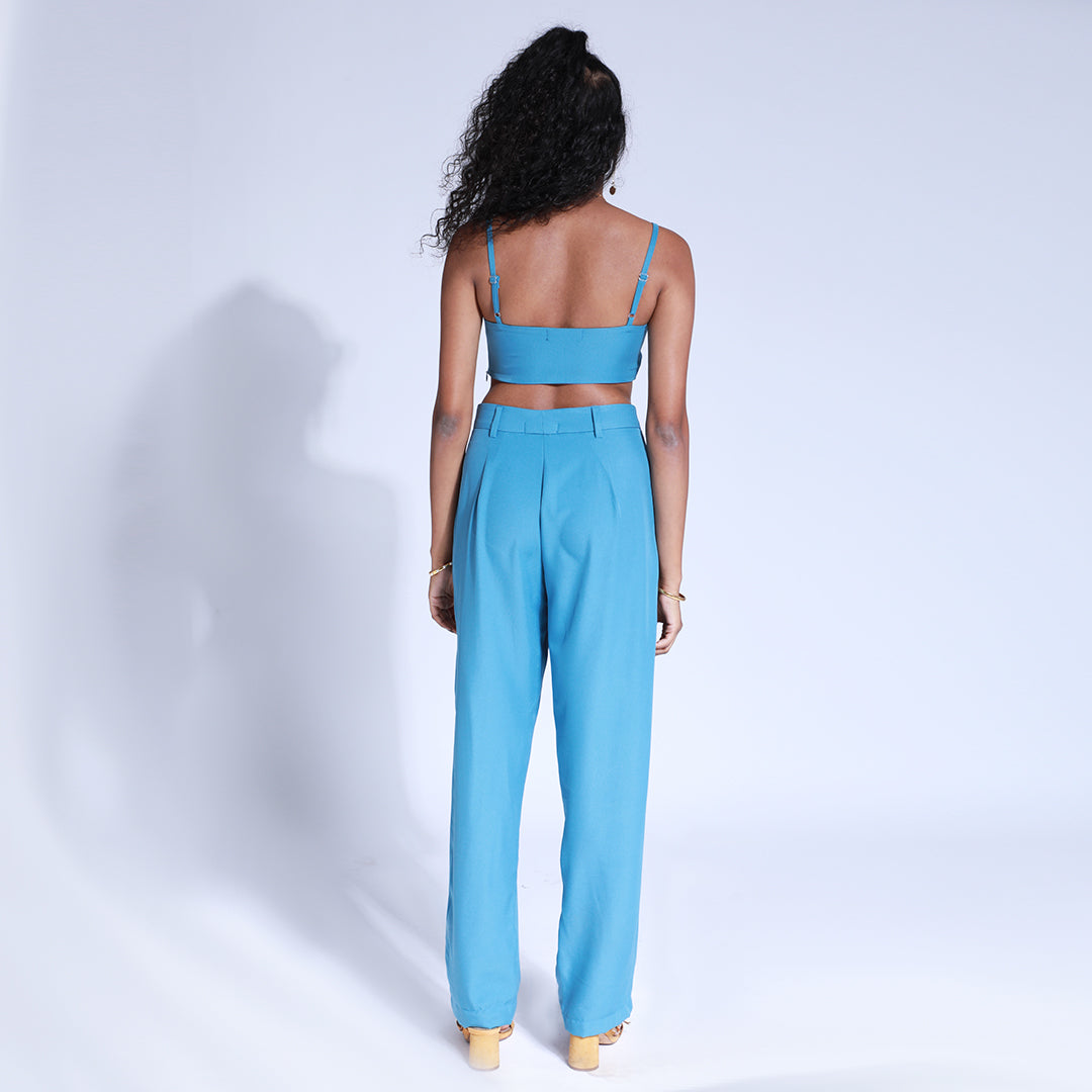 Jules Blue Straight Pant