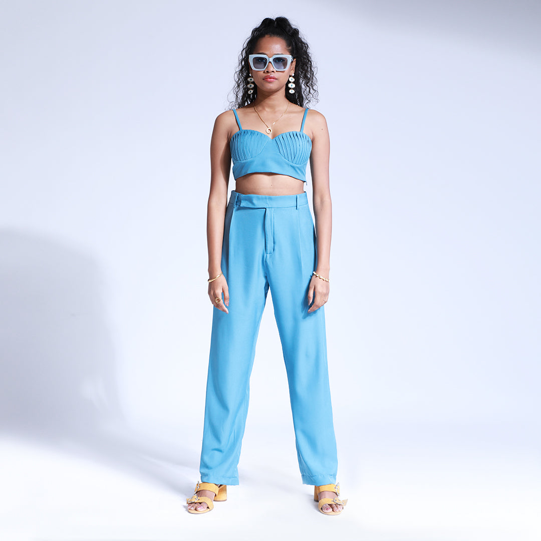 Jules Blue Straight Pant