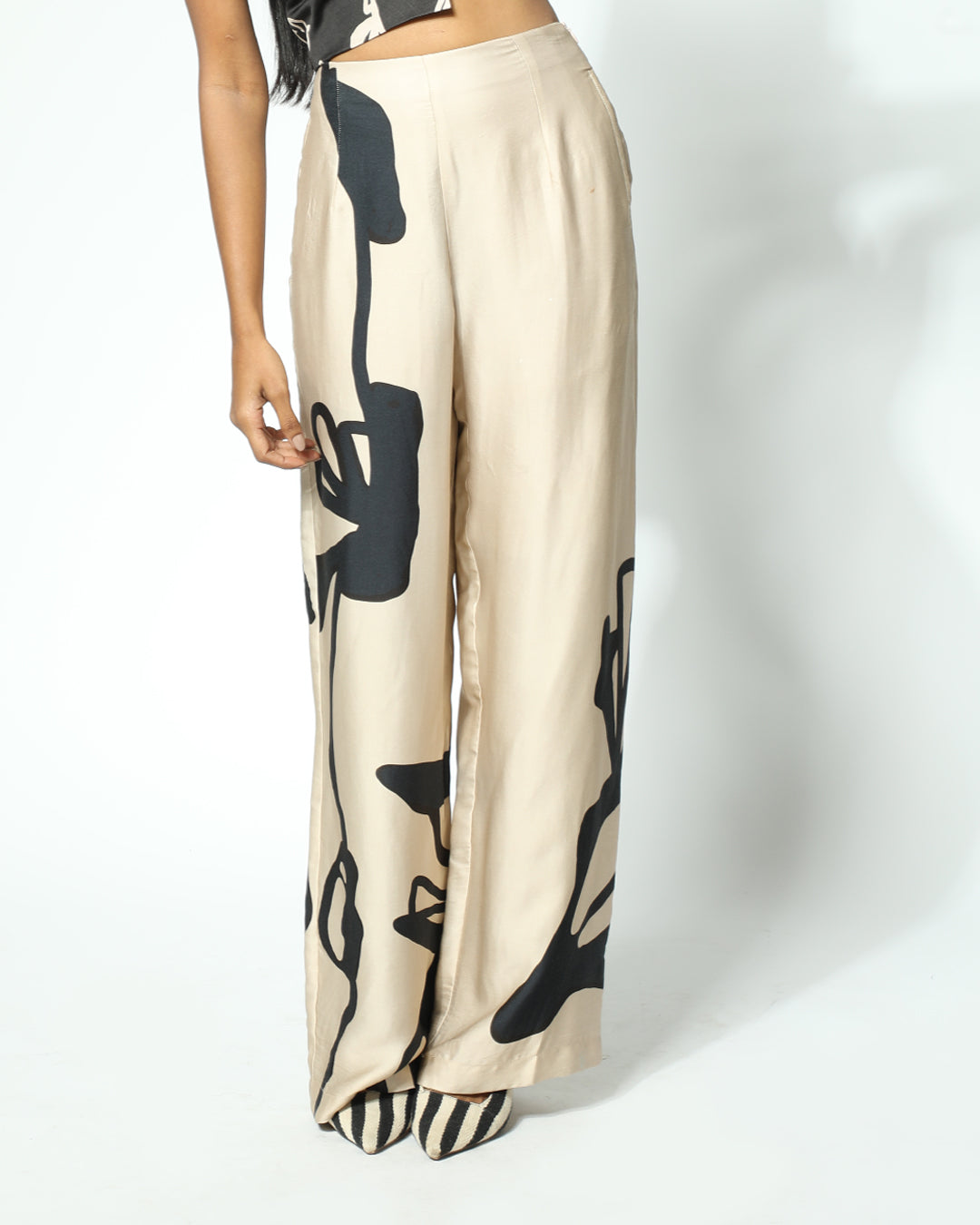 Tokyo Black and Beige Pant