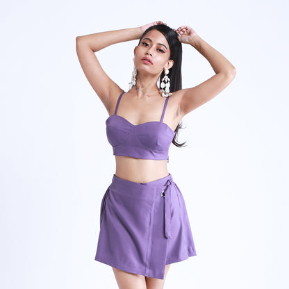 Purple Cassie Crop Top