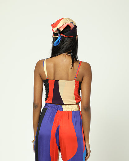 Nairobi Crop Top - Red Blue