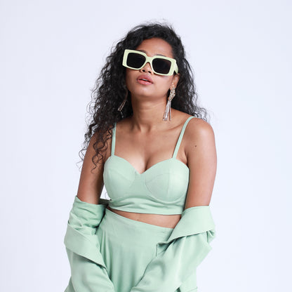 Green Cassie Crop Top